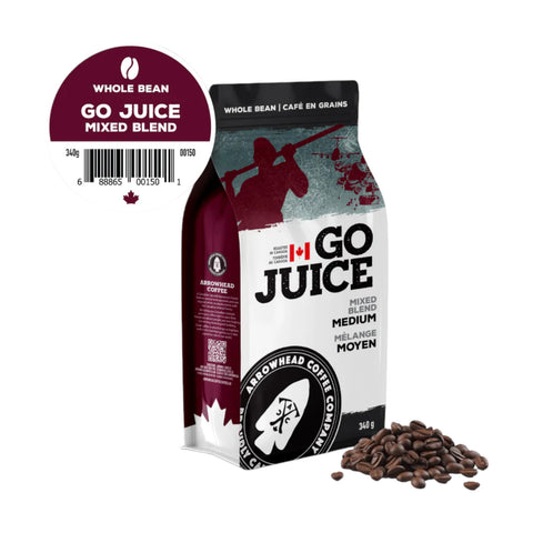 Arrowhead Go Juice, Mixed Blend Medium Roast Whole Beans Coffee, 340g