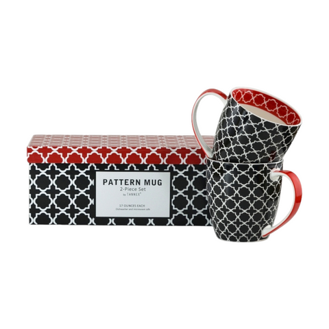 2-Piece Mug Set, Black- 500ml. (17oz.)