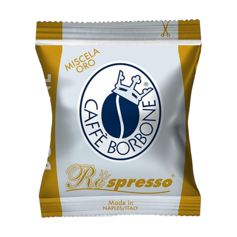 Caffe Borbone Respresso Espresso Miscela Oro Gold Blend, 50 Nespresso® Compatible Capsules -Original LIne