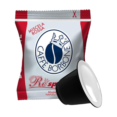 Caffe Borbone Respresso Espresso Miscela Red, 50 Nespresso® Compatible Capsules -Original LIne