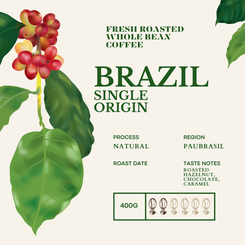 BRAZIL Single Origin, Bean Here Bean There Signature Roast Coffee Beans