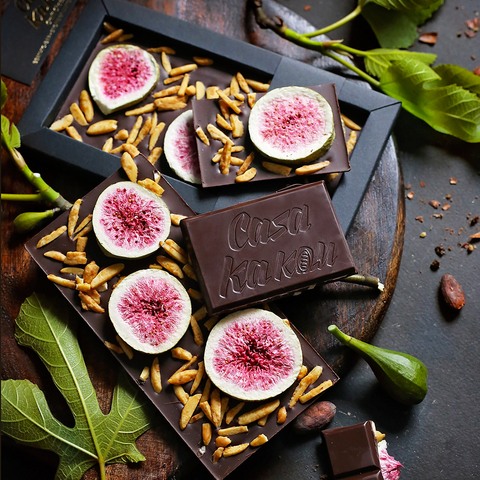 Casa Kakau Craft, Bean-to-Bar Chocolate with Figs and Caramelized Almonds