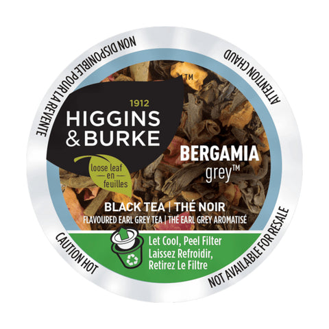 Higgins & Burke Bergamia Grey Loose Leaf Single Serve Tea 24 pods