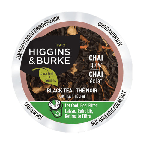 Higgins & Burke Chai Glow Loose Leaf Single Serve Tea 24 pods