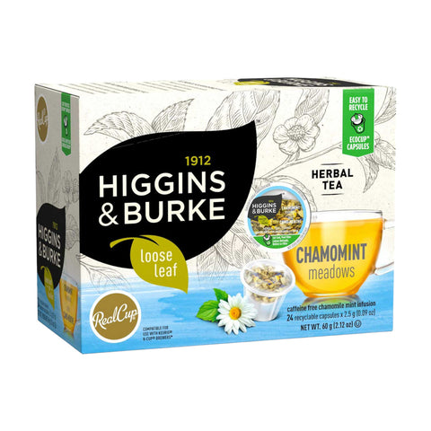 Higgins & Burke Chamomint Meadows Loose Leaf Single Serve Tea 24 pods