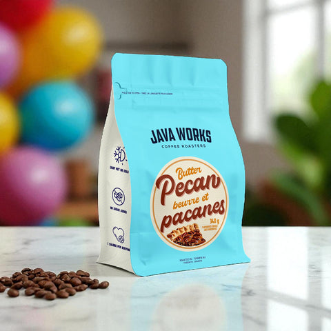 Java Works Butter Pecan Flavoured Whole Beans Coffee, 340 g