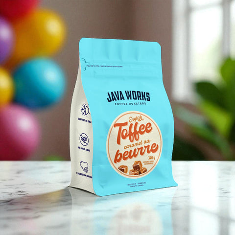 Java Works English Toffee Flavoured Whole Beans Coffee, 340 g