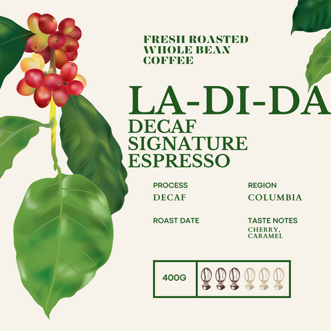LA-DI-DA, Bean Here Bean There Signature Roast Coffee Beans, 400g.