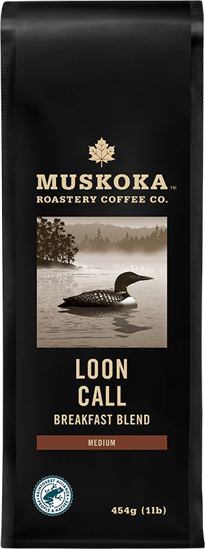 Muskoka Roastery Loon Call Medium Roast Whole Bean Coffee, 454g