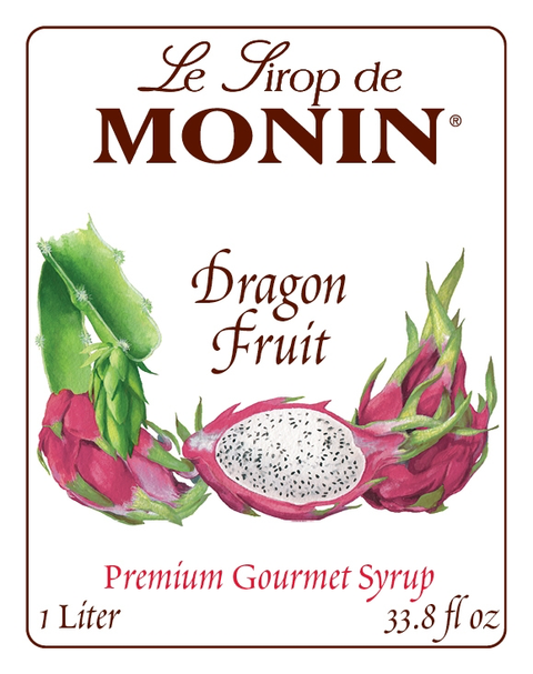 Monin Dragon Fruit Premium Clean Label Syrup, 1L