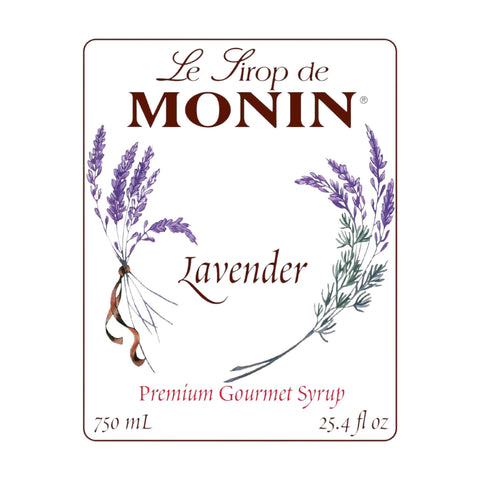 Monin Lavender Clean Label Premium Syrup, 750ml