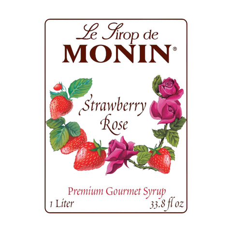 Monin Strawberry Rose Premium Syrup, 1L
