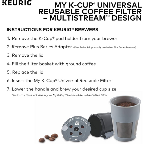 Keurig® My K-Cup Universal Reusable Coffee Filter, Dishwasher Safe, BPA-Free
