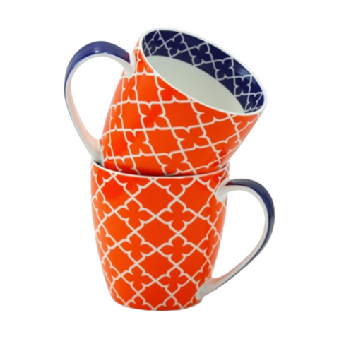 2-Piece Mug Set, Orange –500ml.(17oz)