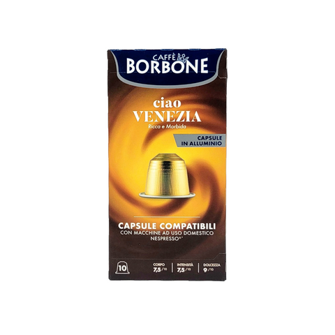 Caffe Borbone Ciao Venezia Blend, Box of 10 Aluminum capsules compatible with Nespresso® original line machines