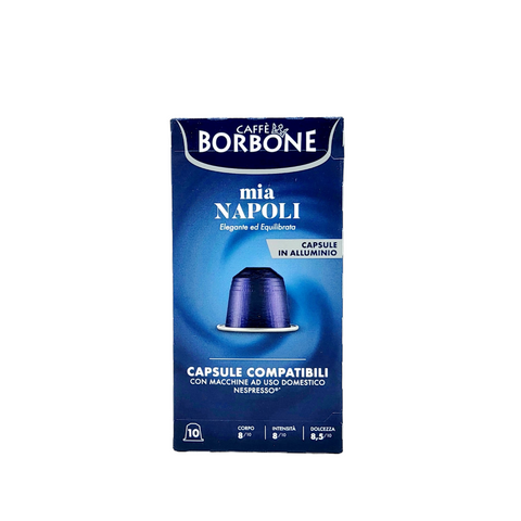 Caffe Borbone Mia Napoli Blend, Box of 10 Aluminum capsules compatible with Nespresso® original line machines