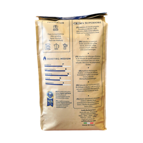 Caffè Borbone Crema Superiore Whole Beans Coffee, 1kg
