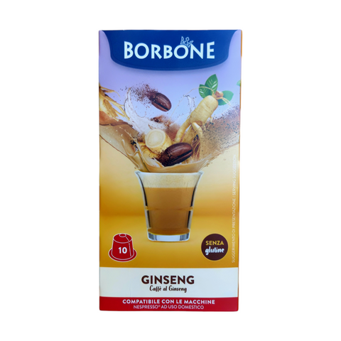 CAFFE BORBONE GINSENG COFFEE - NESPRESSO®* MACHINE COMPATIBLE CAPSULES - 10PK