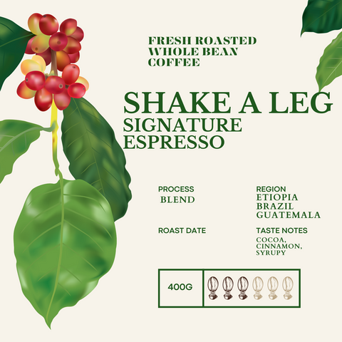SHAKE A LEG, Bean Here Bean There Signature Roast Coffee Beans, 400g