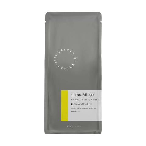 Velvet Sunrise Roastery, Papua New Guinea Namura Village Whole Bean Coffee, 400g.