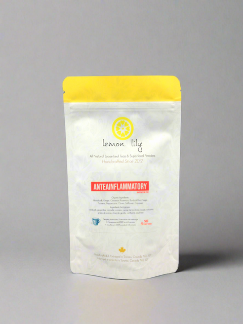 Lemon Lily Organic AnTeainflammatory Hearbal Loose Leaf Tea, 50 g
