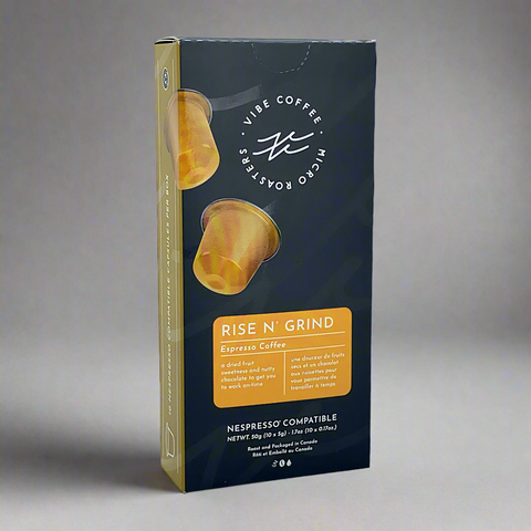 Vibe Coffee Rise N' Grind Nespresso® Compatibles, Box of 10 Capsules