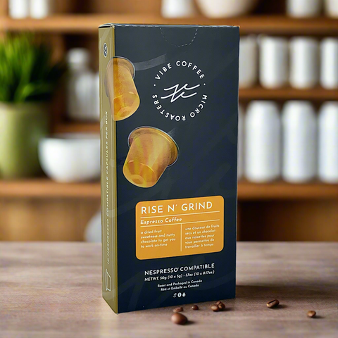 Vibe Coffee Rise N' Grind Nespresso® Compatibles, Box of 10 Capsules