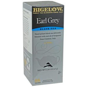 Bigelow Earl Gray Black Tea, Box 28 Tea Bags