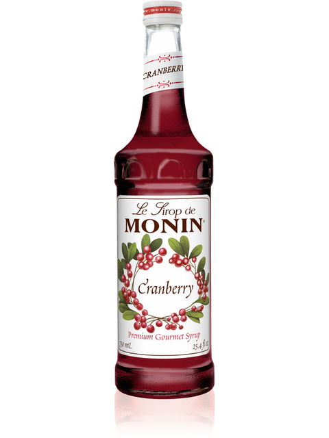 Monin Cranberry Clean Label Premium Syrup, 750ml.