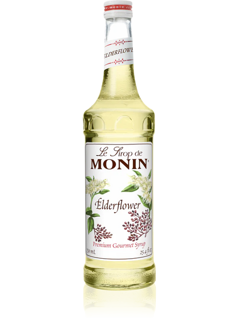Monin Elderflower Syrup, Clean Label, 750ml.