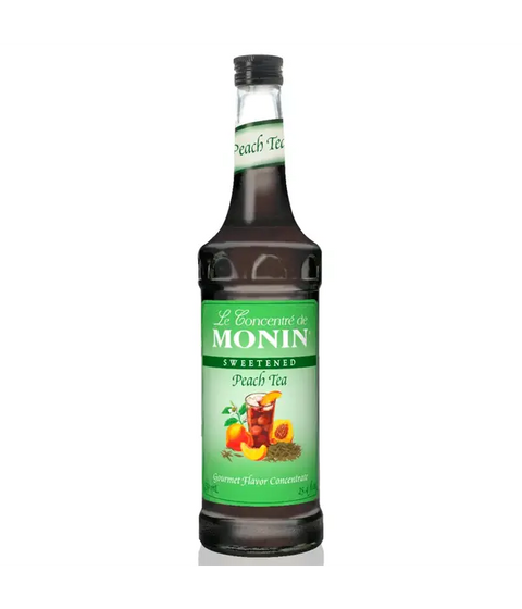 Monin Peach Tea Concentrate Syrup, Clean Label 750 ml