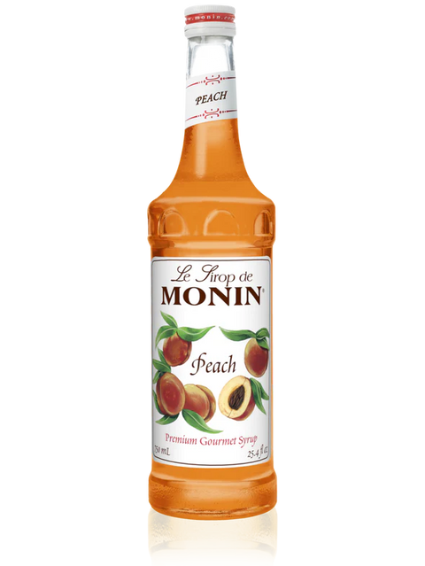 Monin Peach Syrup, Clean Label, 1L