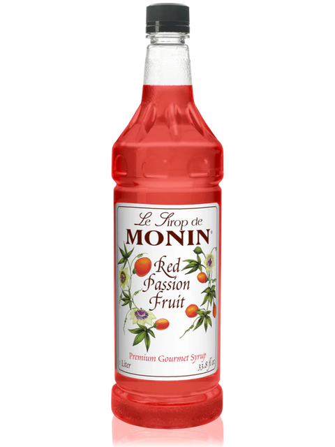 Monin Red Passion Fruit Pemium Label Syrup, 1L.