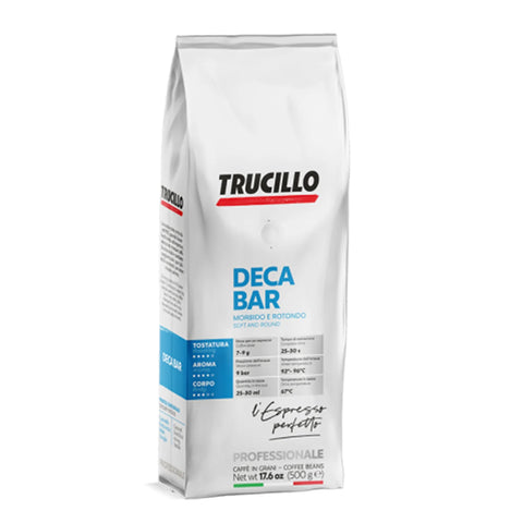 Trucillo Espresso Deca Whole Bean Coffee 500g