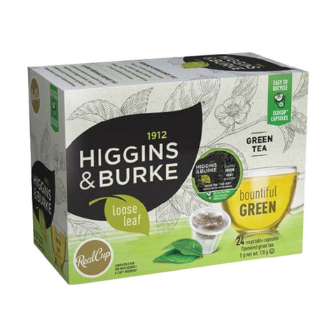 Higgins & Burke Bountiful Green Loose Leaf Single Serve Tea 24 pods