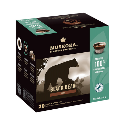Muskoka Roastery Black Bear Single Serve Coffee 20 pack