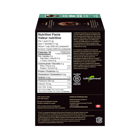Muskoka Roastery Black Bear Single Serve K-Cup® Coffee Pods, 20 pack