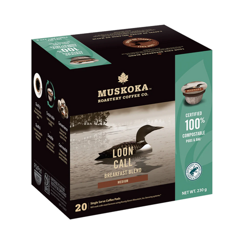 Muskoka Roastery Loon Call Breakfast Blend Single Serve K-Cup® Coffee Pods, 20 pack