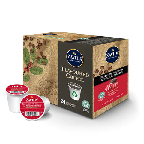 Zavida Peppermint Mocha Single Serve K-Cup® 24 Pods
