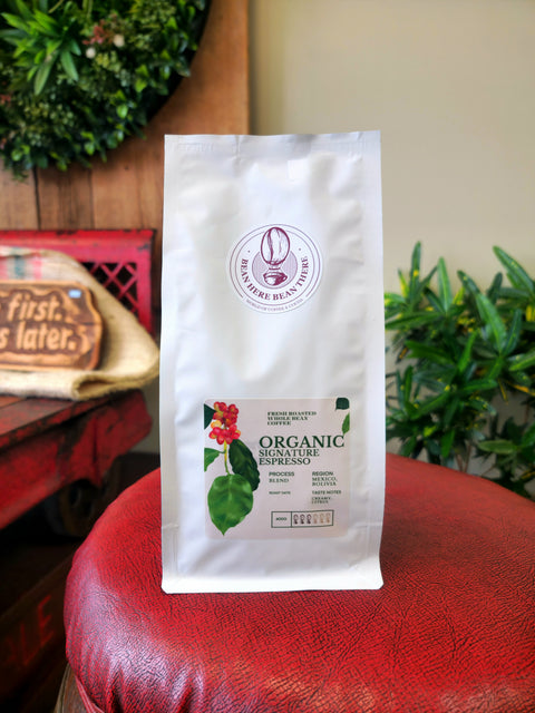 Organic Espresso, Bean Here Bean There Signature Roast Coffee Beans, 400g.