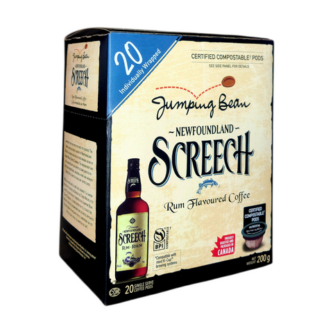 Jumping Bean Newfoundland Screech Rum Single Serve  K-Cup® Coffee Pods, 20 pack