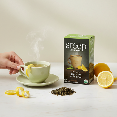 Steep by Bigelow, Organic Green Tea with Lemon, Box of 20 tea bags