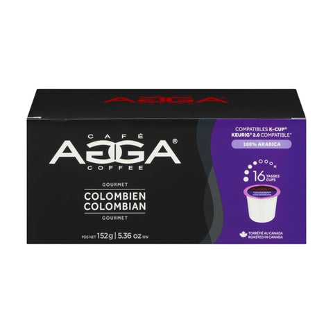 Cafe Agga Colombian Single Serve K-Cup® Coffee Pods; Box of 16