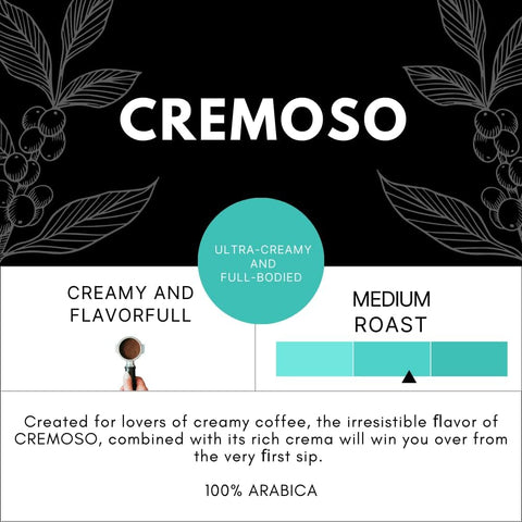 Cafe Agga Cremoso Espresso Single Serve Coffee; Nespresso® Compatible, 10 Capsules - Original Line