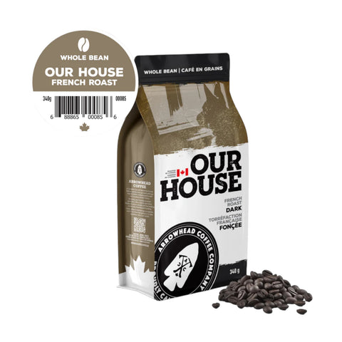 Arrowhead Our House, French Dark Roast Whole Beans Coffee, 340g