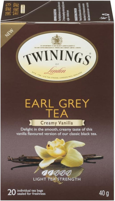 Twinings Earl Grey Tea Creamy Vanilla 20 tea bags