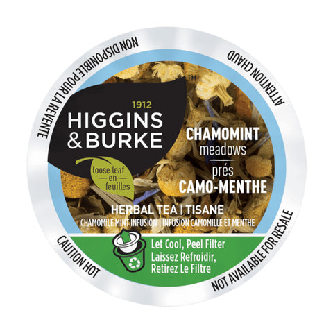 Higgins & Burke Chamomint Meadows Loose Leaf Single Serve Tea 24 pods