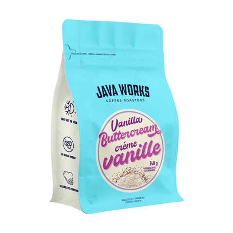 Java Works Vanilla Buttercream Flavoured Whole Beans Coffee, 340g