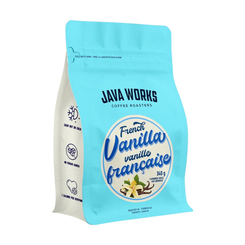 Java Works French Vanilla Flavoured Whole Bean Coffee, 340g