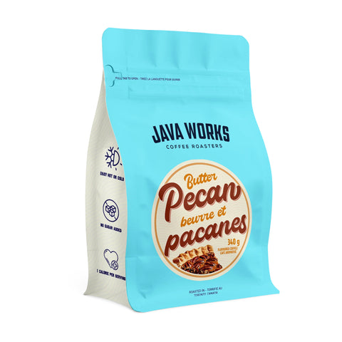 Java Works Butter Pecan Flavoured Whole Beans Coffee, 340 g
